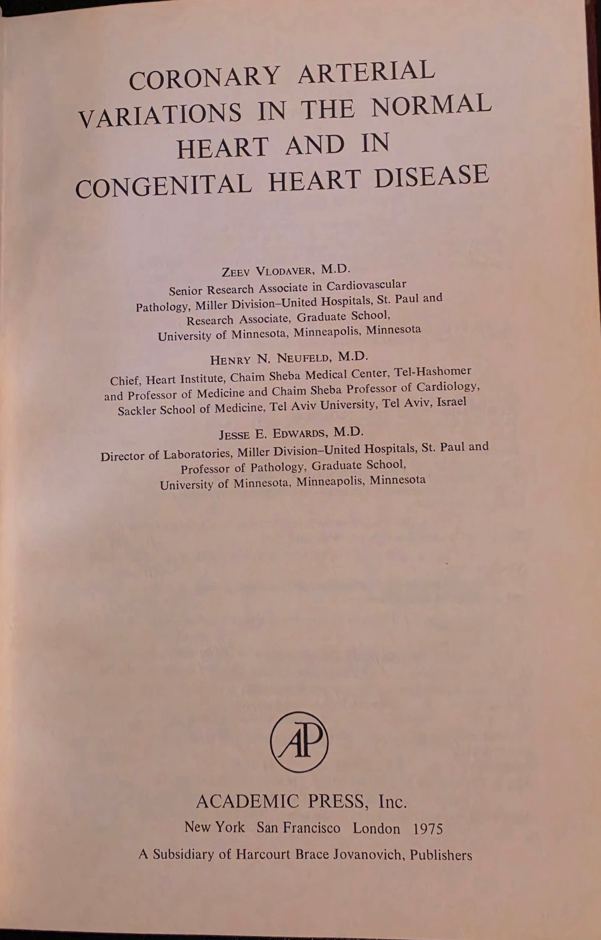 Coronary Arterial Variations in the Normal Heart and in Congenital Heart Disease