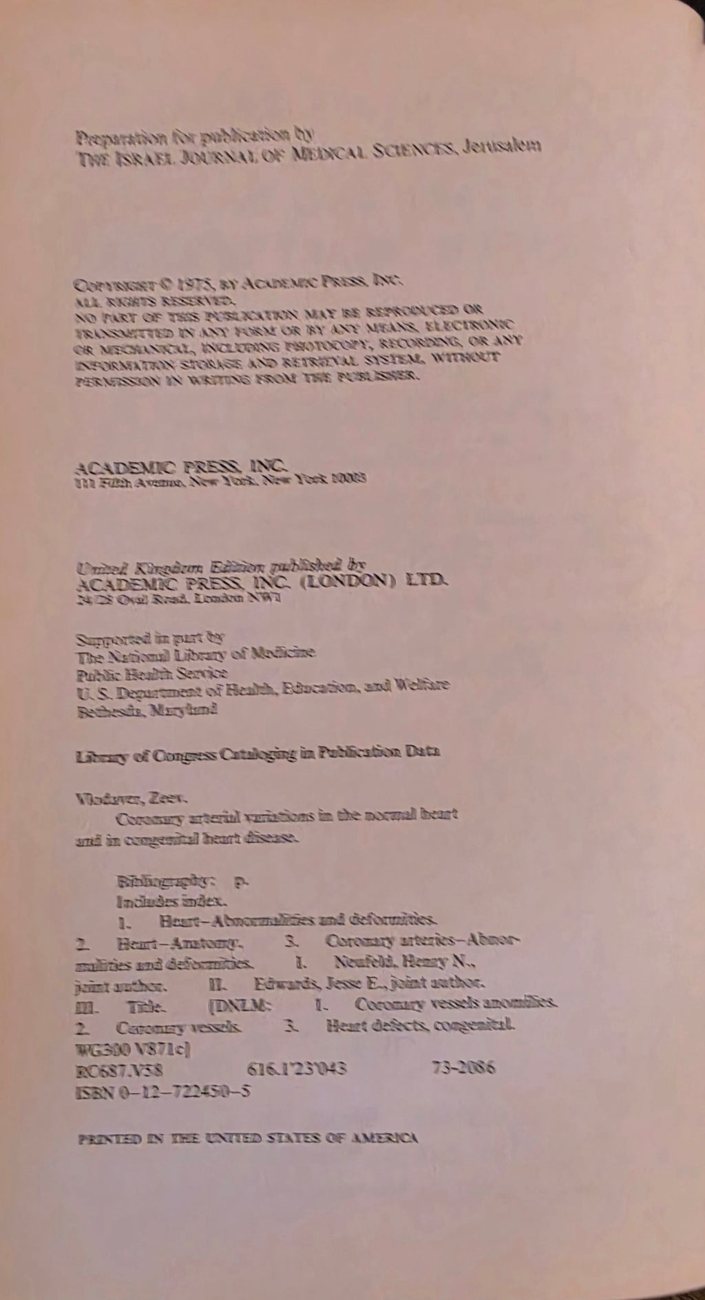 Coronary Arterial Variations in the Normal Heart and in Congenital Heart Disease